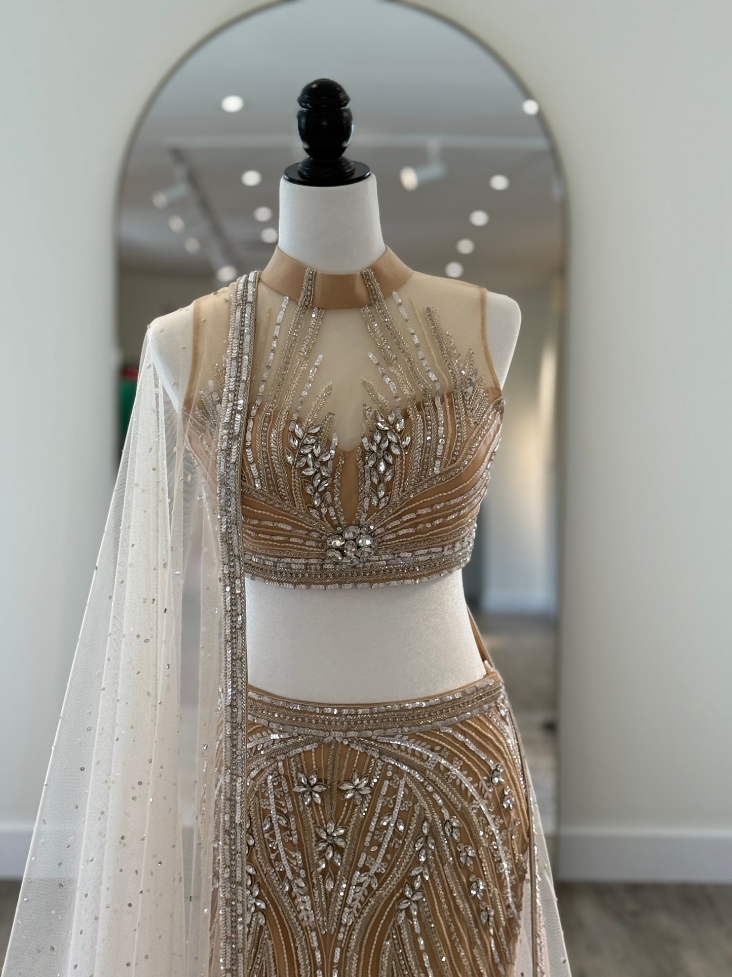Chandan Fashion Champagne Lehenga