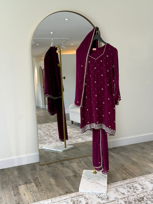Plum Salwar Kameez
