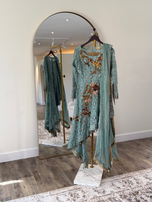 Designer Turquoise Salwar Kameez