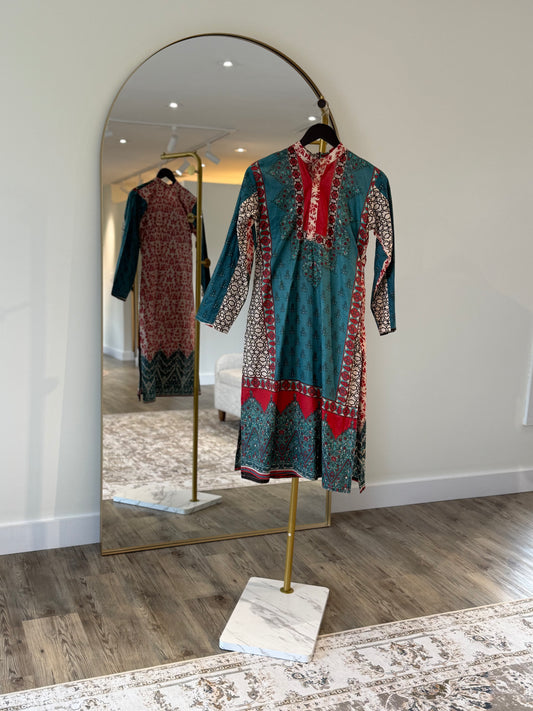 Teal & Raspberry Salwar Kameez