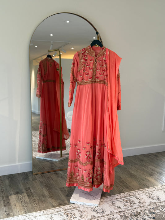 Coral Anarkali