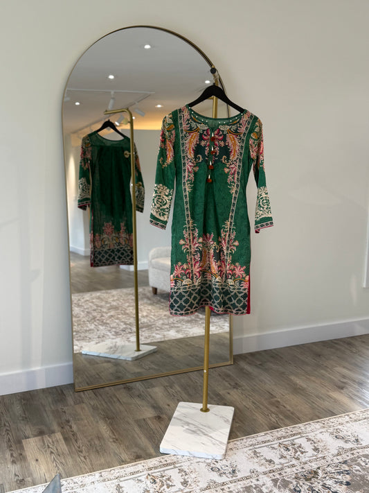 Green Floral Salwar Kameez