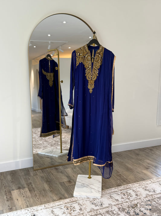 Royal Blue Salwar Kameez & Dupatta