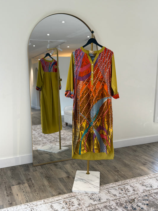 Sadaf Ahmed Printed Silk Kurta
