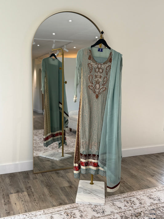 Turquoise Salwar Kameez